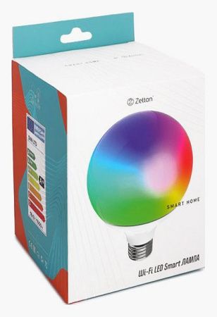 Лампа светодиодная с управлением через Wi-Fi Zetton Smart Wi-Fi Bulb E27 18Вт 2700-6500K ZTSHLBRGBCWE273RU