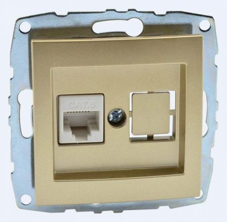 Розетка Ethernet RJ-45 без рамки Mono Electric Despina / Larissa 500-002205-125