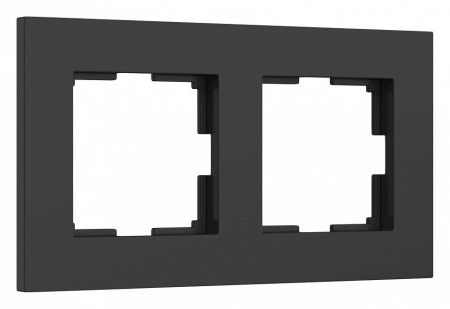 Рамка на 2 поста Werkel Slab (черный софт) W0022908