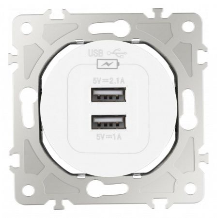 Розетка USB, без рамки Arte Milano am-202 202.46-1.white