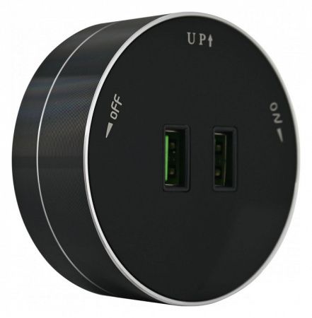 Розетка 2xUSB на треке Arte Milano Am-track-sockets 380011TS/USBx2 Black