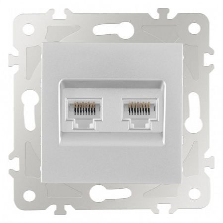 Розетка Ethernet RJ-45 без рамки Arte Milano am-203 203.45-2.silver