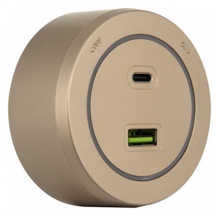 Розетка USB и type C на треке Arte Milano Am-track-sockets-39 399731TS/USB-Type-C Gold