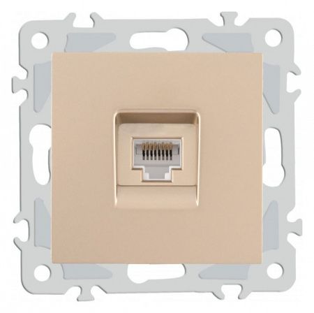 Розетка Ethernet RJ-45 без рамки Arte Milano am-206 206.45-1.shampan