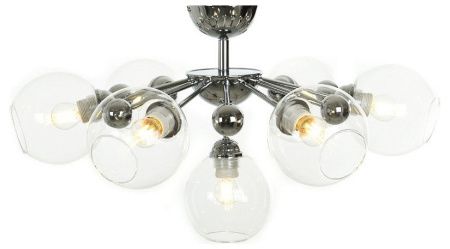 Люстра на штанге LUMINA DECO Devoli LDC 8040-7 CHR+PR