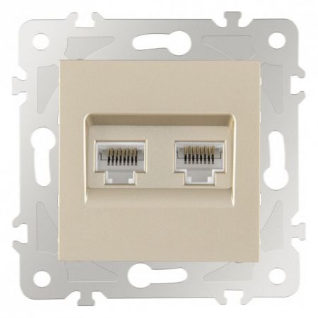 Розетка Ethernet RJ-45 без рамки Arte Milano am-203 203.45-2.shampan