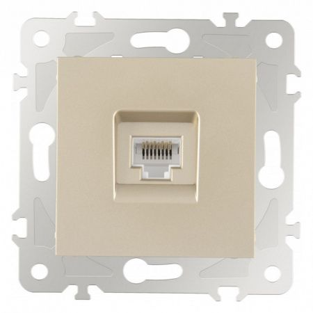 Розетка Ethernet RJ-45 без рамки Arte Milano am-203 203.45-1.shampan