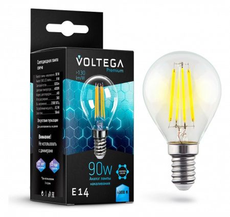 Лампа светодиодная Voltega Globe E14 9W Graphene E14 7Вт 4000K 7137