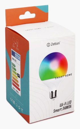 Лампа светодиодная с управлением через Wi-Fi Zetton Smart Wi-Fi Bulb E27 15Вт 2700-6500K ZTSHLBRGBCWE272RU