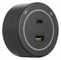 Розетка USB и type C на треке Arte Milano Am-track-sockets-39 399732TS/USB-Type-C Black